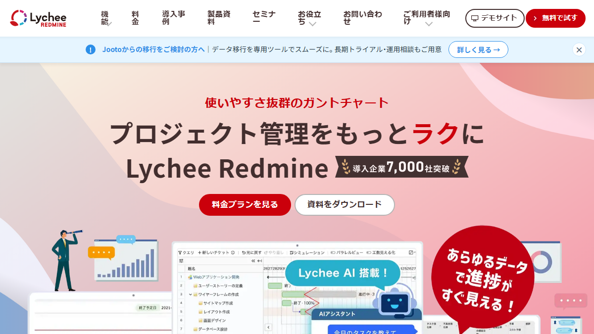 Lychee Redmineの公式サイト